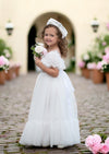 luxury flower girl dresses in white