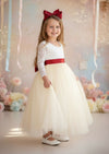 Ivory Long Sleeve Lace Flower Girl Dresses Boho Wedding Style
