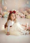Ivory Long Sleeve Lace Flower Girl Dresses Boho Wedding Style