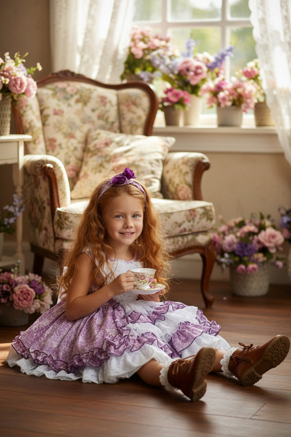 Lavender Ruffles Dress