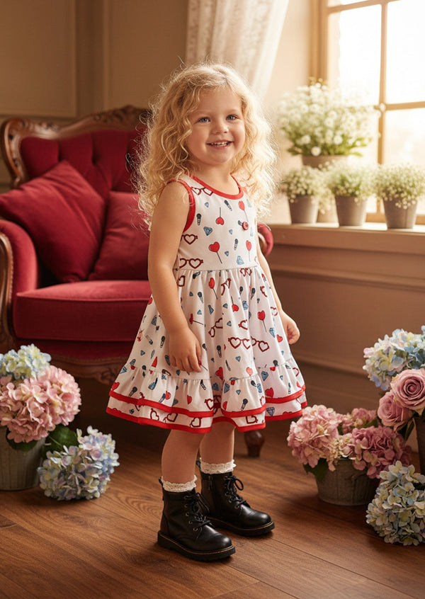 toddler girl casual lollipop twirl dress