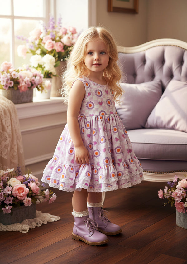 toddler girls soft cotton twirl dress