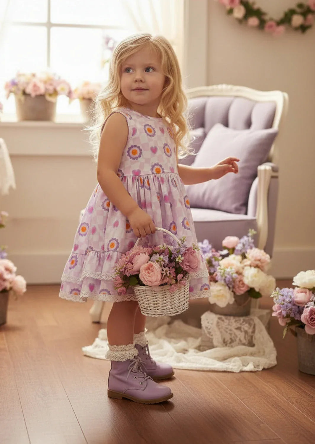 toddler girls casual dress with pockets