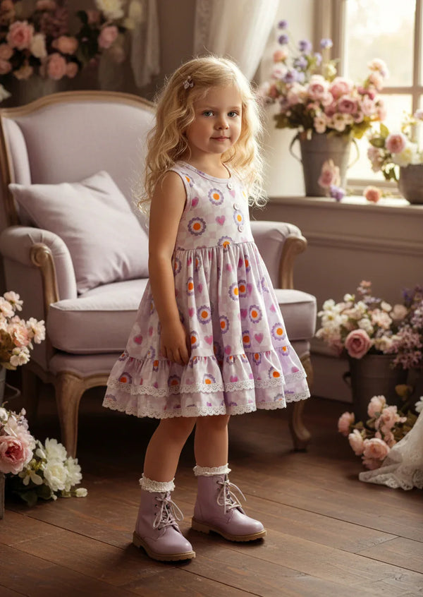 toddler girls retro hearts dress