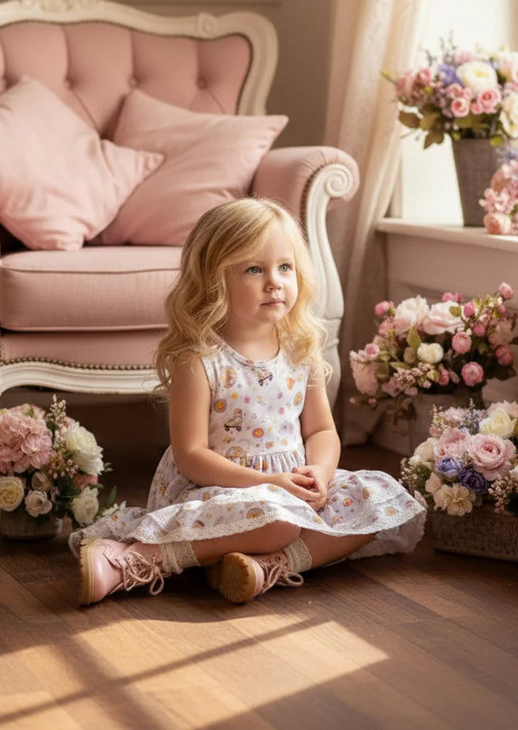 toddler girls casual twirl dress outfit