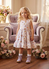 cute toddler casual dresses in lavender print