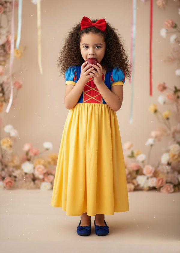 Toddler Girl Snow White Inspired Princess Costume Dress for Make believe