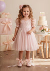 Toddler Sugar Plum Sparkle Birthday Party Dress in Pink Sequin