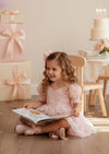 Toddler Sugar Plum Sparkle Birthday Party Dress in Pink Sequin