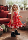 boutique toddler casual dresses in red