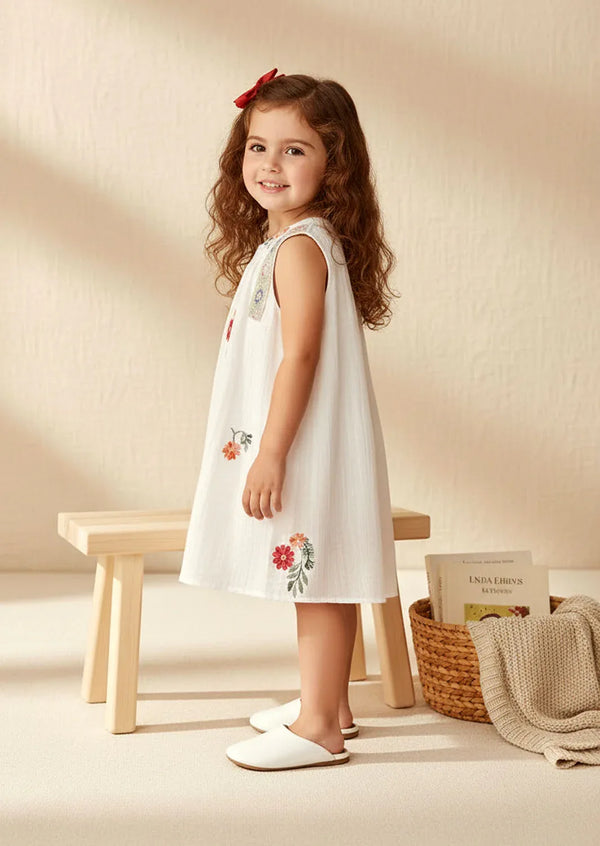 Whimsey Embroidered Textured Dress