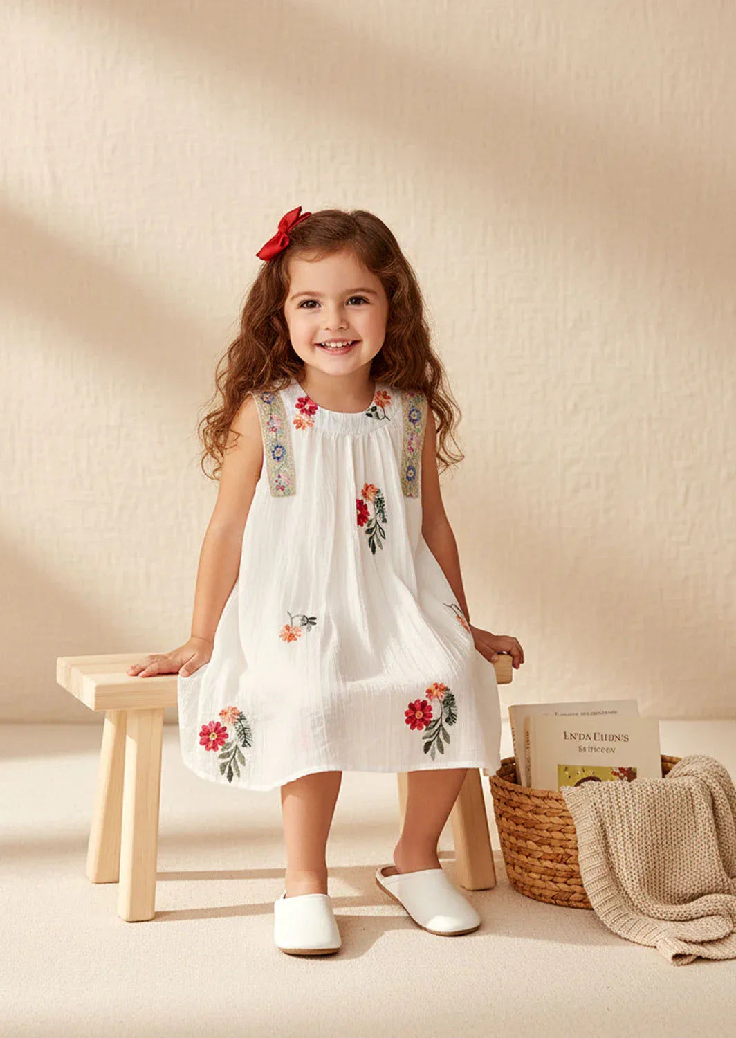 Whimsey Embroidered Textured Dress