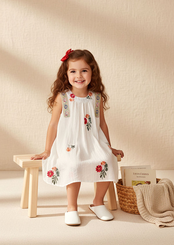 Whimsey Embroidered Textured Dress