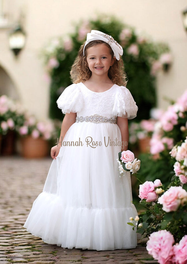 Traditional Flower Girl Dresses in White