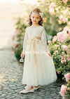 Solid Ivory Flower Girl Dress