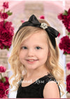 Black Flower Girl Hair Accessories