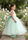 Sleeveless Tulle Flower Girl Dress Lace & Tulle