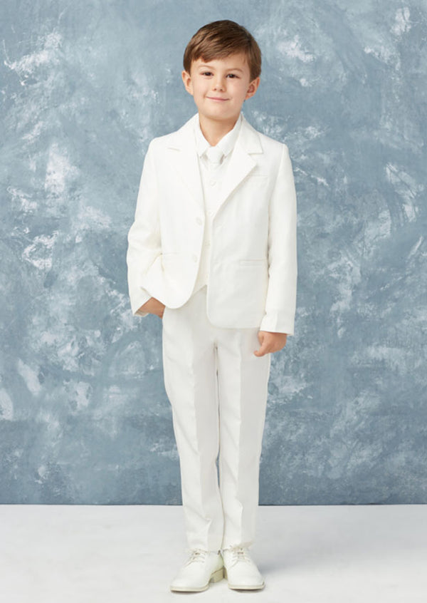 Ellingwood Boys Suit Set White - Sizes 8 to 22H