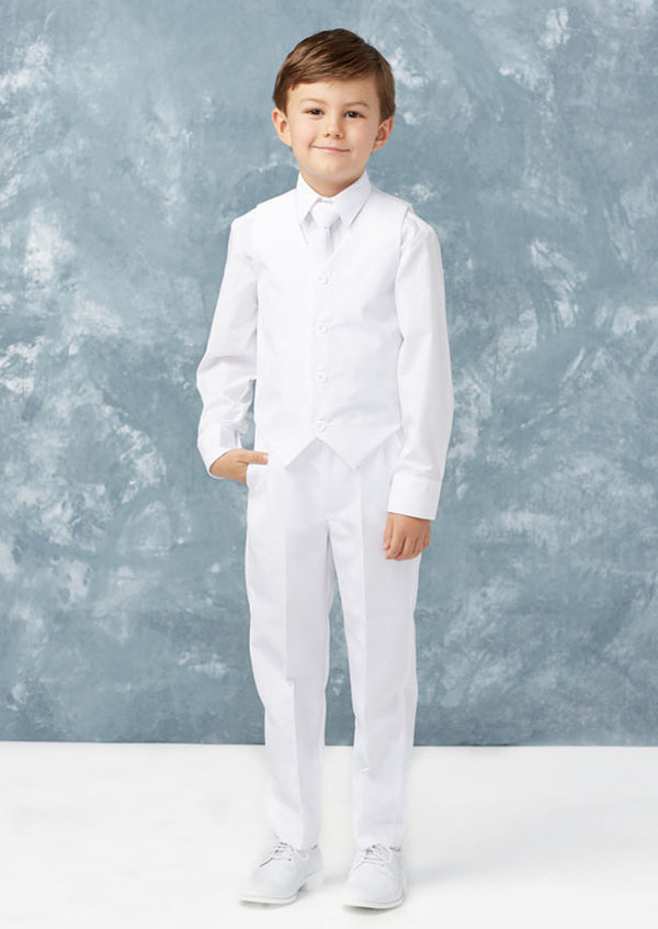 Ellingwood Boys Suit Set White - Sizes 8 to 22H