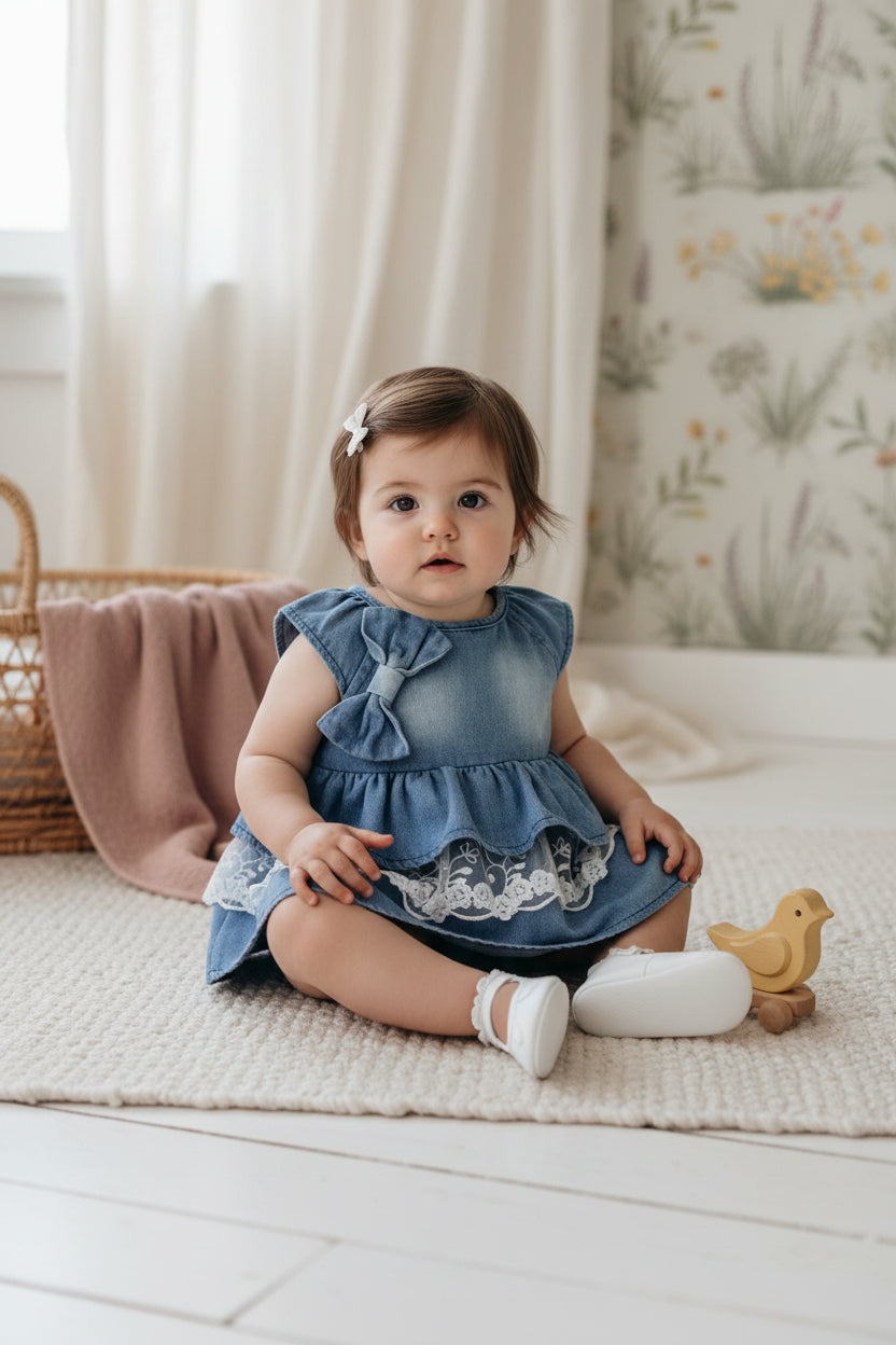Kenzie Denim Bloomer Set