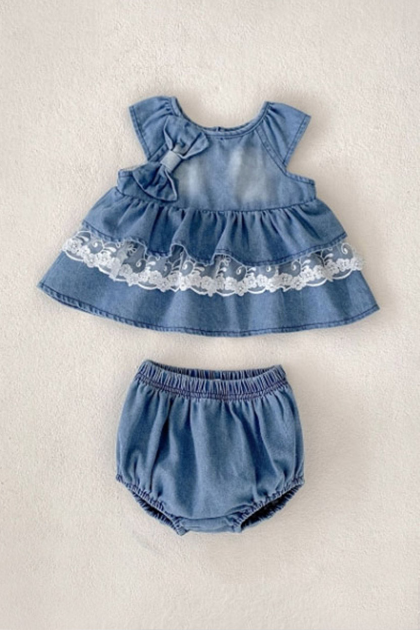 Kenzie Denim Bloomer Set