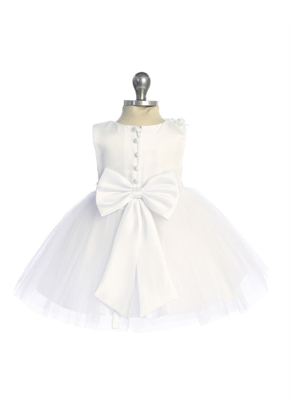 Sheer Mesh Floral Dress  Knee‑Length Classic Elegance white 
