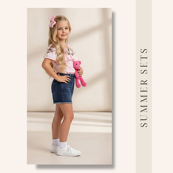 girls summer shorts sets and outfits