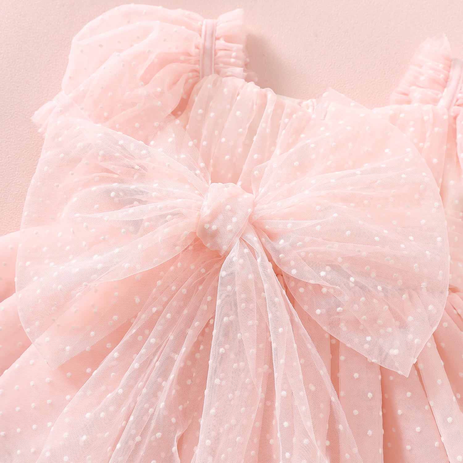 Pink Flutter Sleeve Baby Romper First Birthday Outfit