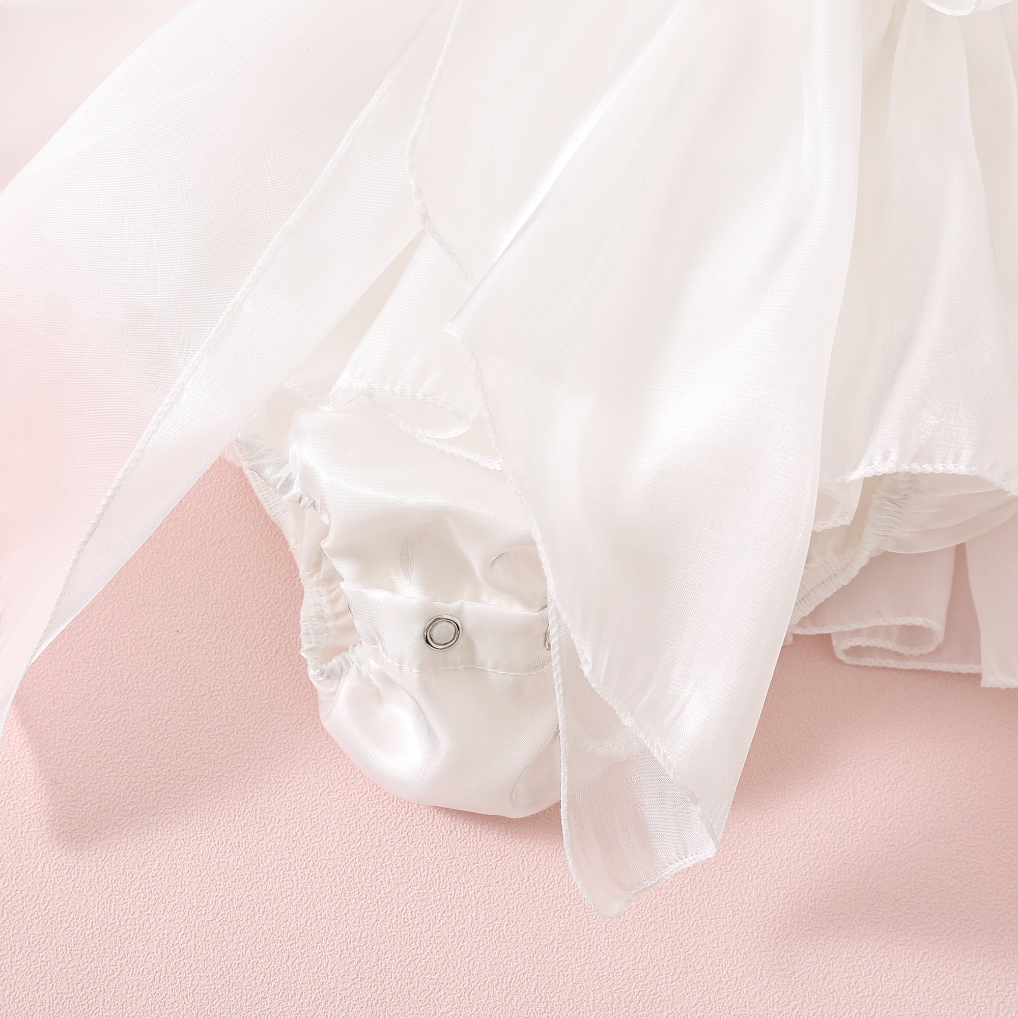 White Sequin Baby Romper  Luxury First Birthday Outfit
