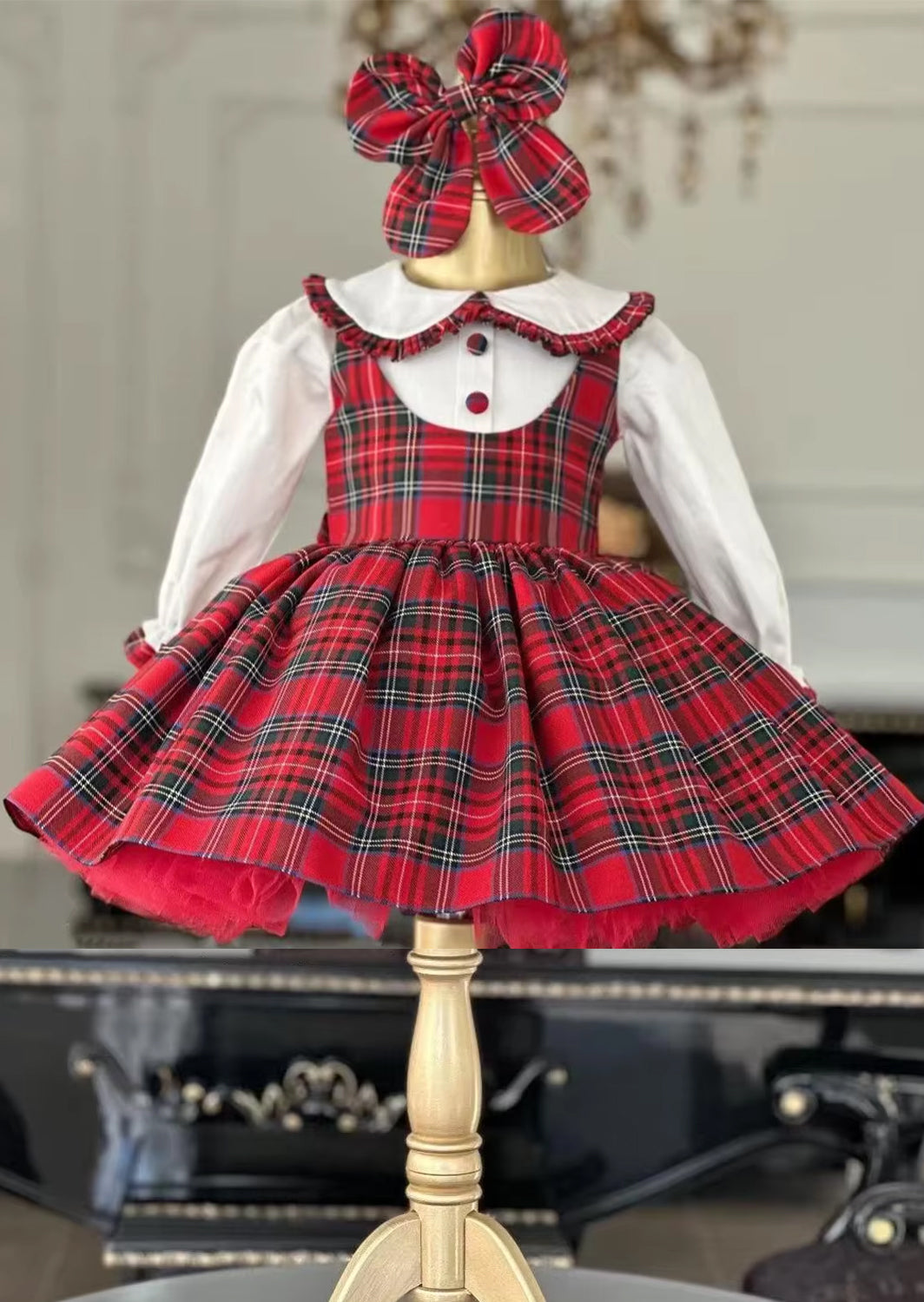 A Christmas Story Dress In Red Plaid (0-3M to 12Yr)