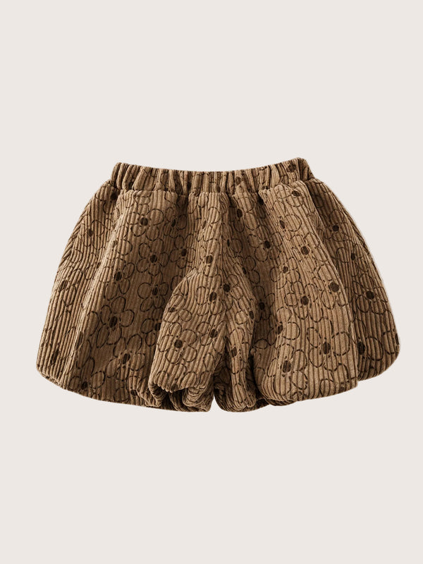 Girls’ Bubble Shorts in Brown | Fall Pants