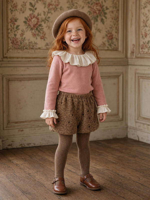 Girls’ Bubble Shorts in Coffee | Girls Pants