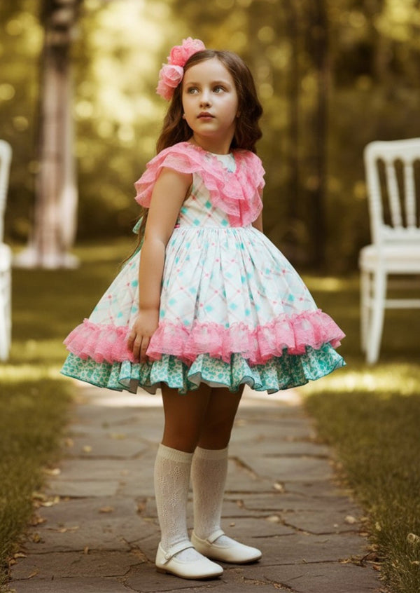 Aria Lace & Ruffles Vintage Dress