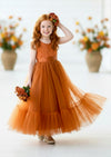 autumn jewel tone flower girl dresses burnt orange