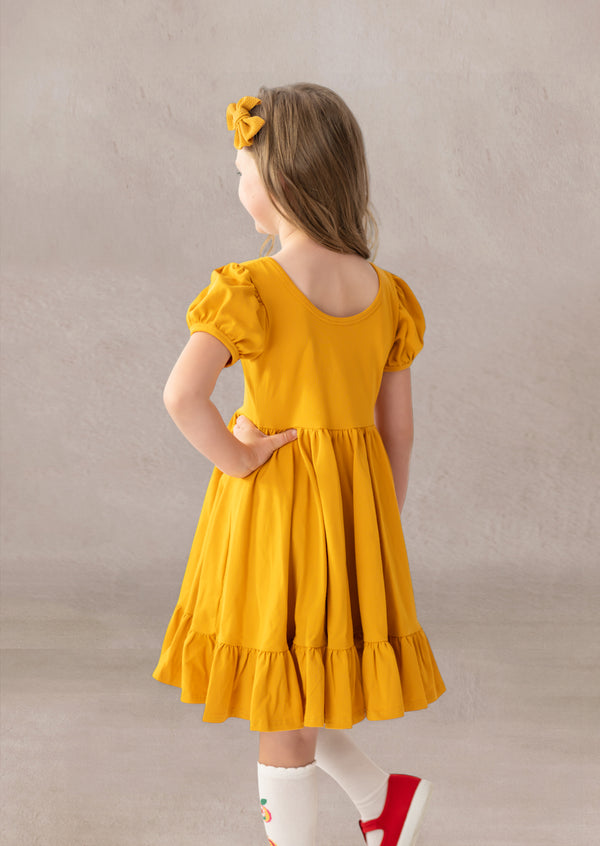 solid color girls twirl dresses
