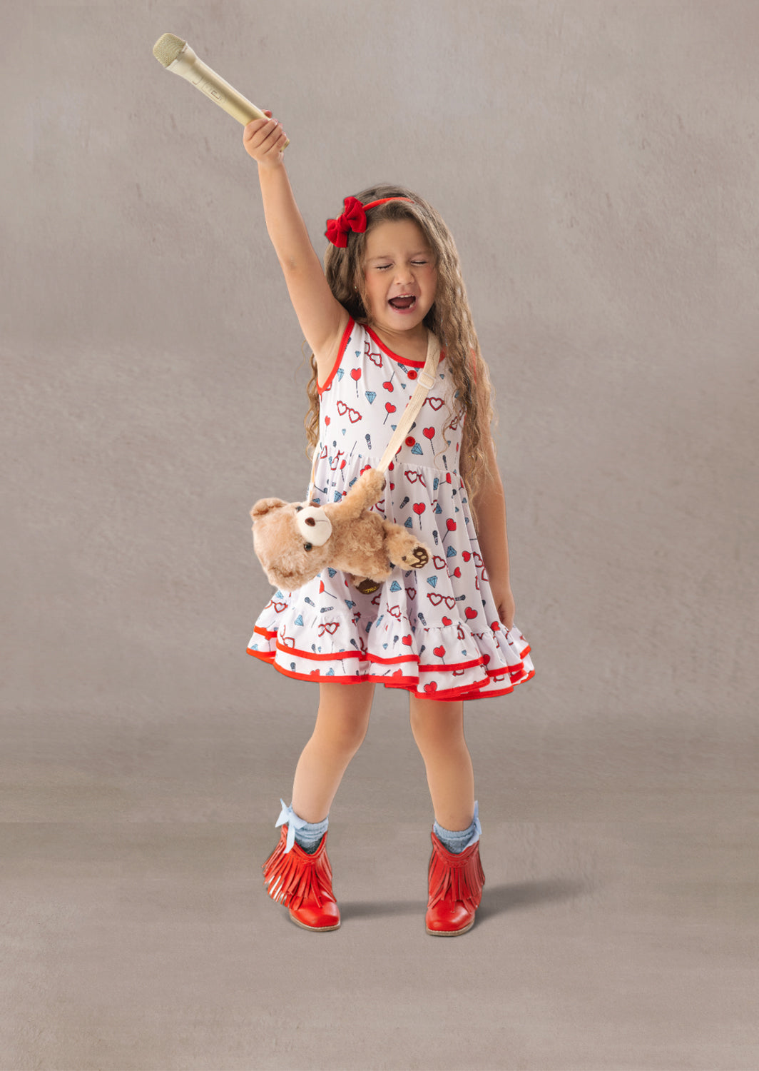 girls swiftie print twirl dress