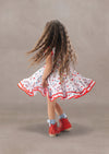 girls print twirl dresses