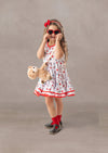 girls fun print twirl dresses