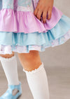 Toddler Girl Pink and Mint Birthday Party Dress
