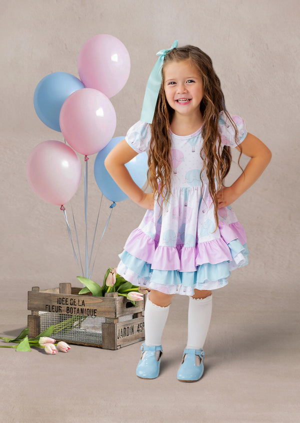 Toddler Girl Pink and Mint Birthday Party Dress