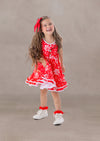 girls swiftie print twirl dresses