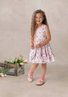 Rosette Reverie Twirl Dress || Soft Pink Ribbons & Roses