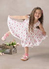 Rosette Reverie Twirl Dress || Soft Pink Ribbons & Roses