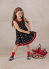 girls character print twirl dresses