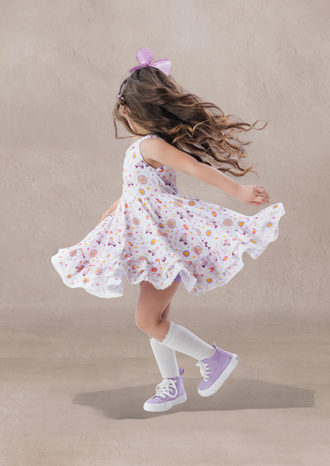 Toddler Girls Print Birthday Party Dress