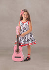 Toddler Girl Black and White Print Twirl Dress