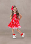 Toddler Girl Red Print Twirl Dress