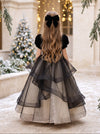 Ophelia Noir Gown Black & Gold | Girls Christmas Dresses | Flower Girl