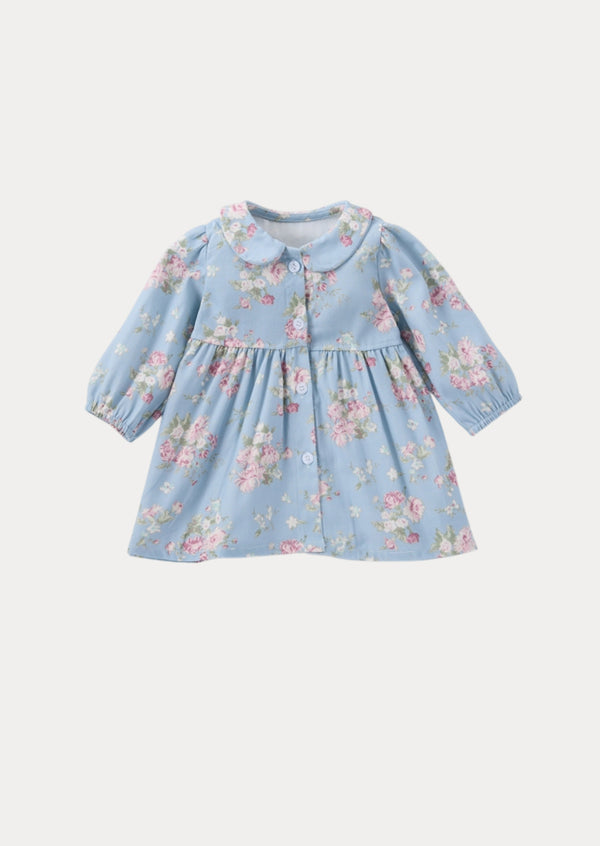 Annie Long Sleeve Floral in Blue