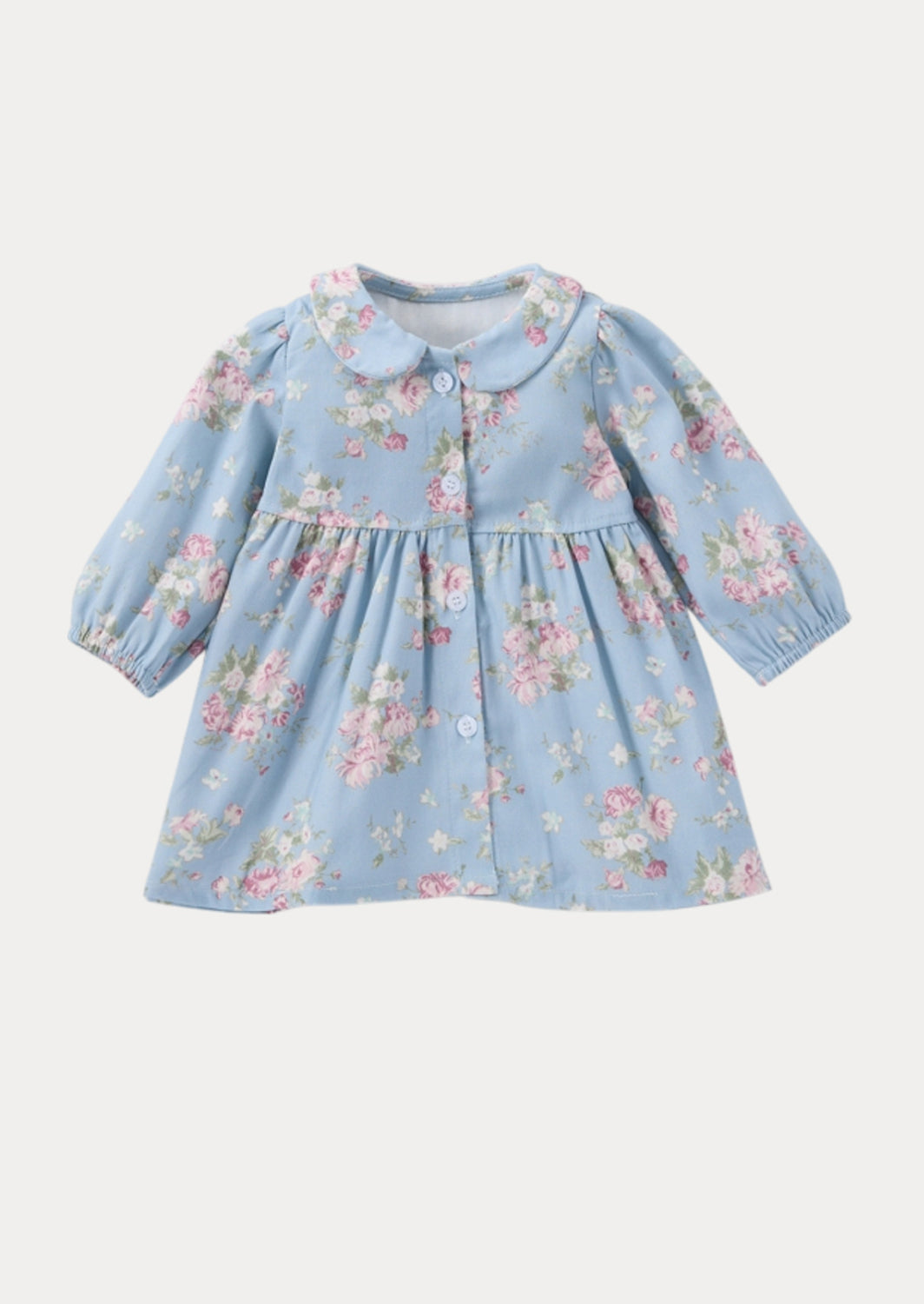 Annie Long Sleeve Floral in Blue